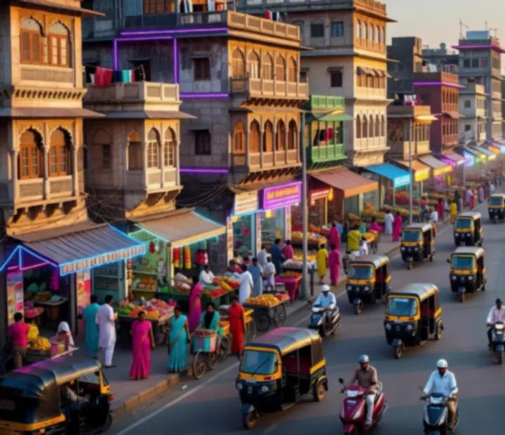 Ambiance urbaine et côtière de la ville dans Indian Bikes Driving 3D